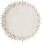 MK Stoer - Tafelkleed - Keuken - Stofdichte bescherming - Kanten rand - Rond - Beige - Eettafel accessoire - Linnen - Geschikt voor ronde tafels - Salontafel decoratie met kanten afwerking