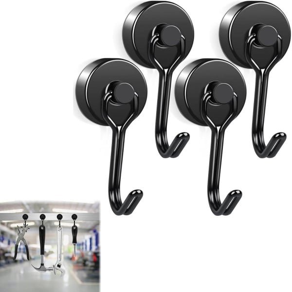 Magneet Haken Set van 4 - BBQ en Keuken Accessoires - Koelkast Ophanghaken