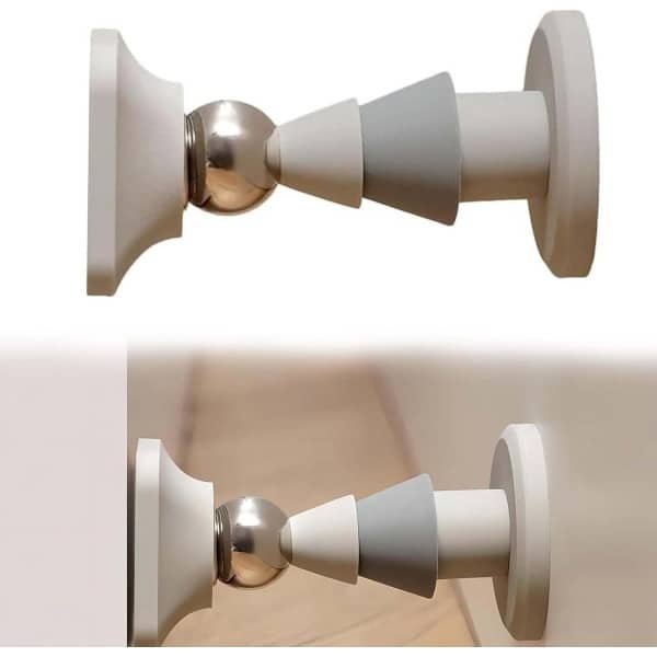 Magnetische deurstopper - Interieur decoratie accessoire voor thuis en kantoor - Grijs - Praktisch en schattig design - Voor bathroom, keuken, slaapkamer, balkon - Sterke magnetische deurstop