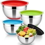 Mengkom set - 4 delig - kleurrijk - keuken accessoires