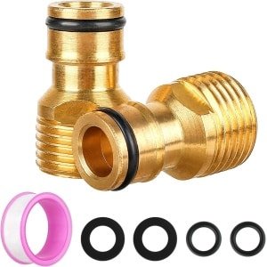 Messing slangverbinders en kraanadapterset voor keuken en tuinslang - 2 stuks met accessoires