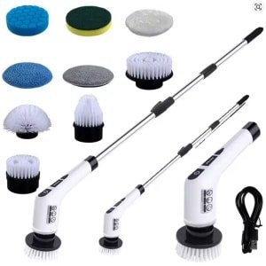 MicroData Elektrische Reinigingsborstel 9-in-1 - Oplaadbaar 2000 mAh - Voor Badkamer & Keuken