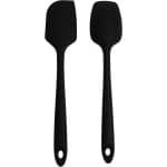 Mmgoqqt 2 Stuks - Silicone Schrapers - Zwart Groot - Keuken Accessoire Voor Bakken