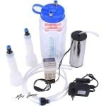 Mrs. Jones Elektrische melkkisenset 2 l 100 - 250 V dubbele kop draagbaar met fles en drukpomp perfect voor keuken - Pecore (EU) .