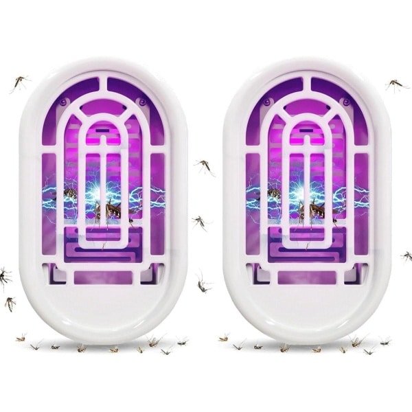 Muggenlamp 2 stuks muggendodende lamp - Effectieve muggenbestrijding - UV-lamp voor binnen - Elektrische bug zapper lamp - Huis keuken woonkamer magazijn