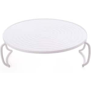 Multifunctioneel Rond Voedselstoomrek met Handvat en Verwarmingssysteem voor de Magnetron, Stoombakrek met Gelaagd Design en Kookbakrek - Keuken Accessoire in RVS