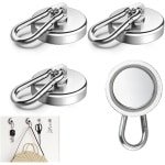 Neodymium magneten set met haak, 360 graden draaibare magnetische haken, 22 kg trekkracht, keuken accessoires, opbergoplossing.