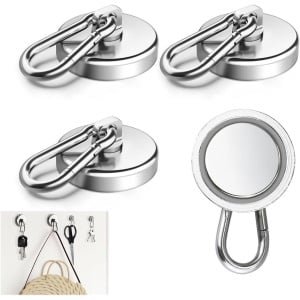 Neodymium magneten set met haak, 360 graden draaibare magnetische haken, 22 kg trekkracht, keuken accessoires, opbergoplossing.