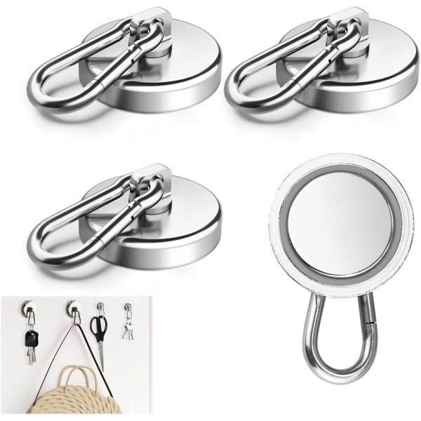 Neodymium magneten set met haak, 360 graden draaibare magnetische haken, 22 kg trekkracht, keuken accessoires, opbergoplossing.