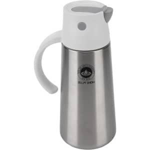 Olijfolie Container voor Keuken Koken - RVS Lekvrije Dispenser met Auto Flip Functie - Olie Azijn Dispenser - Wit - Handige Keuken Accessoire