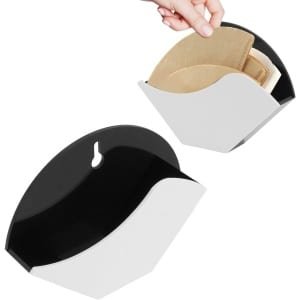Ophangbare Koffiefilterhouder - Acryl Opslagcontainer voor Koffiefilterpapier - Standaard V-vorm voor Thuis, Keuken, Café - Koffie Accessoire met Kapstokfunctie