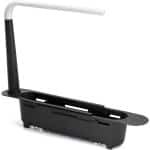 Ophangbare Theedoekhouder met Uitschuifbare Lade - Keuken Organizer - Geschikt voor Standaard Spoelbakken - Zwart - Theedoekrek - Opbergrek - Uitschuifbare Lade - Spoelbak Organizer ® - Hangende Organizer - Keuken Accessoire