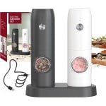 Oplaadbare Elektrische Pepermolen Set - Keramische Maalmechanisme, Voor Thuis en Keuken