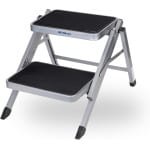 Opvouwbare 2-trede Ladder | Antislip Keuken Standaard | Camping en Caravan Accessoire | Staal met 150 kg Draagvermogen