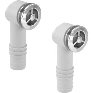 Overloopkoppen voor Gootsteen - 2 Stuks, Ronde Interface 36 x 36 mm, Vervangende Accessoires voor Keuken