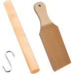 Pasta maken accessoires set met pastameplank, stang en S-haak - bakgereedschap voor in de keuken