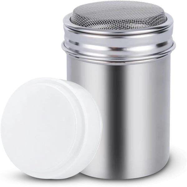 Peper- en zoutstrooier met fijn-mesh en deksel van roestvrij staal voor kruiden, cacao, koffie, peper, spice en barbecue - 2.2 * 3.1in (S) - Keuken accessoire met strak design.
