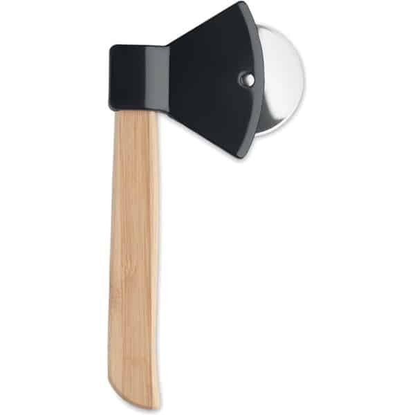 Pizzasnijder - Pizzaroller - Keuken accessoires - Bamboe hout - beige