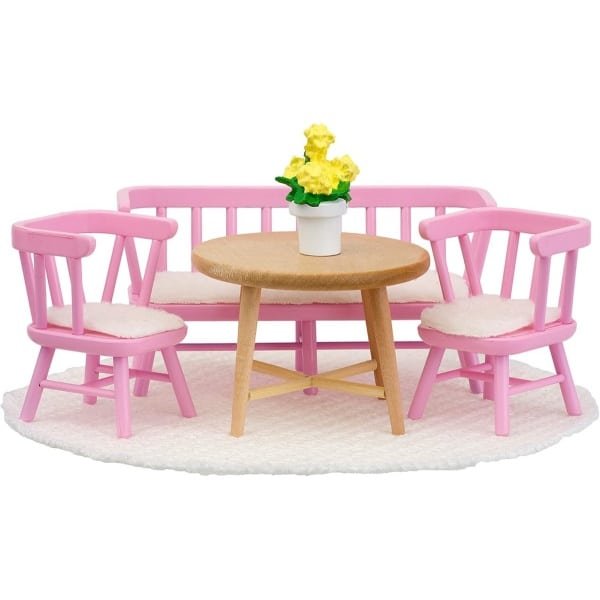 Poppenhuis Meubelset Keuken met Accessoires en LED Verlichting