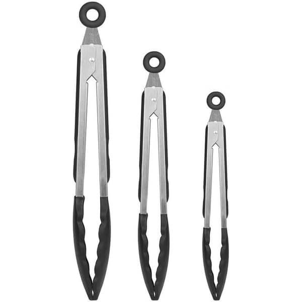 Purepeak Vleestang voor in de Keuken Set 3 Stuks - 18, 23, 30 cm - Bbq Tang - Serveertang - Hittebestendig - Kookspullen Accessoires - Bbq Tangenset - Pastatang - Keukentang