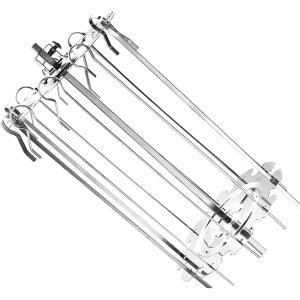 RVS Spiesjes Set voor BBQ Grillen en Rotisserie - Vleesvorken en Naaldkooi - BBQ Accessoires voor Keuken en Outdoor Gebruik (20cm)