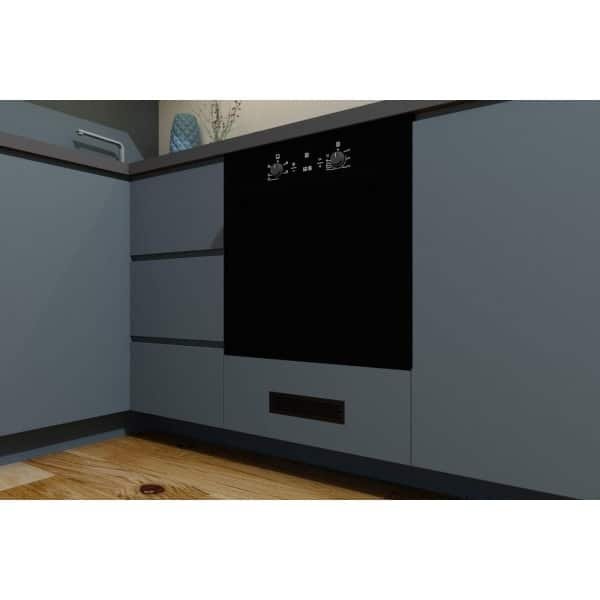 Rechthoekig Ventilatierooster 60 x 245 mm Aluminium Zwart - Accessoires Meubels Keuken 2 Stuks