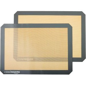 Rechthoekige bakmat siliconen 2 stuks 2954 x 4191 cm beige/grijs - Keuken accessoires