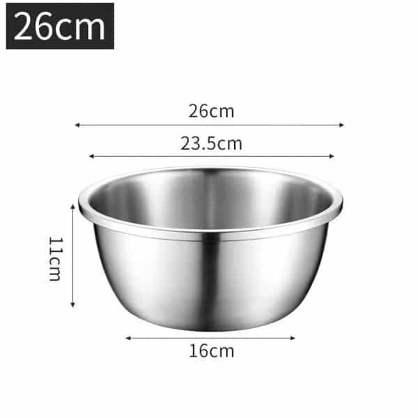 Roestvrijstalen Vergiet met Mengkom - 26cm Keuken Accessoire voor Voedsel Voorbereiding