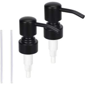 Roestvrijstalen Zeepdispenser Pompkop Vervanging - Keuken Accessoires - Mat Zwart