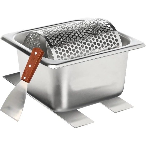 Roestvrijstalen boterrol met standaard voor grill en steaks - Boter snijder en dispenser - Keuken accessoire met handvat