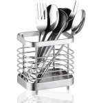 Roestvrijstalen droogrek voor gebruiksvoorwerpen en bestek, zilverwerk organizer en afdruiprek - keuken accessoire voor schotels en manden (S-Splinter)