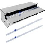 Roestvrijstalen foliedispenser voor vershoudfolie en aluminiumfolie, hygiënisch en stofdicht, opvouwbaar met reservemesjes - Keuken accessoire - Opbergoplossing voor folie.