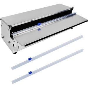 Roestvrijstalen foliedispenser voor vershoudfolie en aluminiumfolie, hygiënisch en stofdicht, opvouwbaar met reservemesjes - Keuken accessoire - Opbergoplossing voor folie.