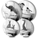 Ronde Kookplaat Covers Set van 4 - Zwart & Wit - Keuken Accessoires voor Elektrische en Gas Fornuizen