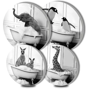 Ronde Kookplaat Covers Set van 4 - Zwart & Wit - Keuken Accessoires voor Elektrische en Gas Fornuizen