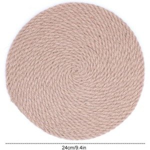 Rotan Isolatie Pads 9.5 inch - Handgeweven Onderzetters voor Kopjes, Borden en Pannen - Hittebestendige Eetkamer en Keuken Accessoires