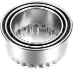 Rvs Dumpling Wrapper Mold - Keuken Accessoire voor Het Maken van Deegwaren -Cookie Cutter met Wave Edge - 3 Stuks