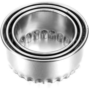 Rvs Dumpling Wrapper Mold - Keuken Accessoire voor Het Maken van Deegwaren -Cookie Cutter met Wave Edge - 3 Stuks
