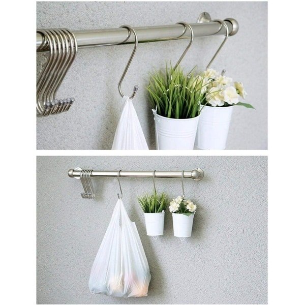 S-haken 30 stuks - Roestvrij stalen S-vormige ophanghaken voor pot pan - Multifunctionele hanghaak voor keukenkast slaapkamer - Keuken accessoire opbergoplossing - 3 maten