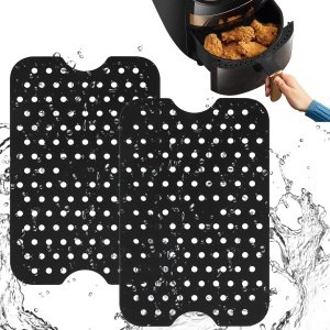 Sander Shop 2 stuks Air Fryer Siliconen Pot, Siliconen Air Fryer Liner, Herbruikbare Non-Stick Air Fryer Basket Silicone, Air Fryer accessoire voor thuis keuken