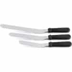 Sareva Paletmes Glaceermes Set 3 Stuks - Glaceermessen voor taarten - Paletmessen voor bakken - Anti-slip handvat - RVS - 12 cm, 16 cm, 22 cm - Bakgerei - Keuken accessoires