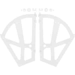 Scharnieren voor draairek met inklapbaar plaatframe voor keuken en woonkamer - ABS-kunststof - montage-accessoires - wit