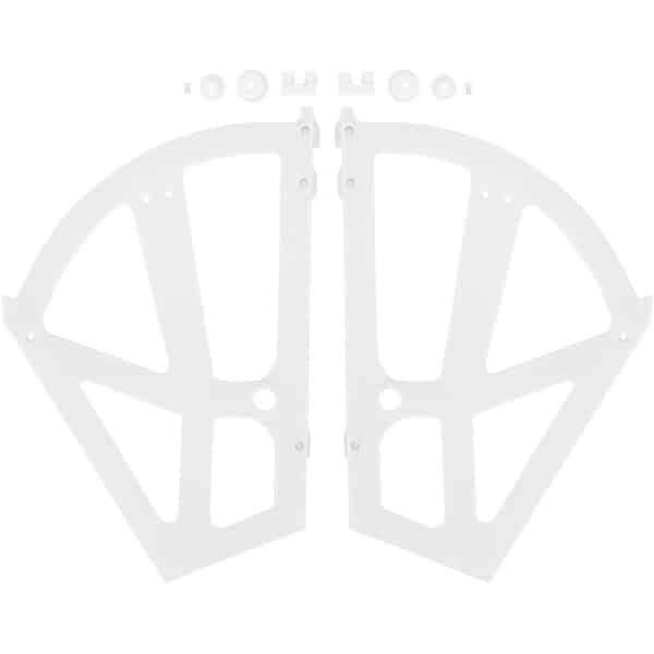 Scharnieren voor draairek met inklapbaar plaatframe voor keuken en woonkamer - ABS-kunststof - montage-accessoires - wit