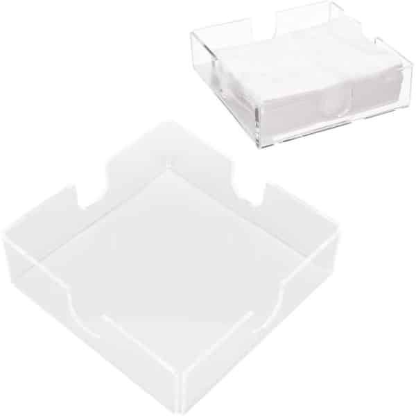 Servethouder Acryl Vierkant Tissuedispenser voor Keuken Restaurant Bar in Helder Design - Decoratieve Servetbak - Duurzame Accessoire met Stijlvolle Look