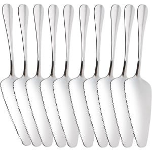 Set van 10 taartscheppen van roestvrij staal voor gekartelde taarten - keuken accessoires voor feest en restaurant - vaatwasmachinebestendig