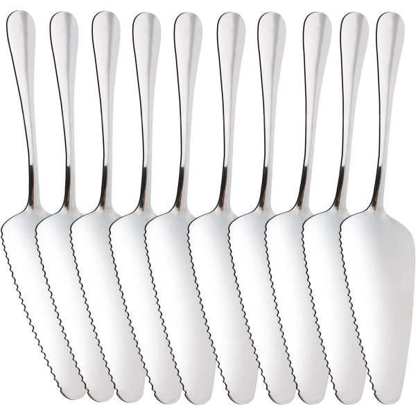 Set van 10 taartscheppen van roestvrij staal voor gekartelde taarten - keuken accessoires voor feest en restaurant - vaatwasmachinebestendig