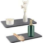 Set van 2 waterabsorberende stenen dienblad voor gootsteen, gootsteenorganizer, sneldrogende mat voor aanrecht, antislip onderzetter - Keuken accessoires, diatomeeënaarde product, handige keukenhulp