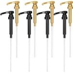 Set van 8 koffiesiroopdispensers - Doseringspomp - Voor 750ml flessen - Melk en thee - Ideaal voor woningen, keukens, cafés en bars - Koffie accessoires - Keuken benodigdheden