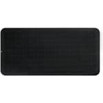 Siliconen afdruipmat voor servies 92x52 cm BPA-vrij hittebestendig zwart met borstel - droogmat antislip keuken accessoire