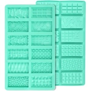 Siliconen chocoladevormen met diepe holte voor baksnoep - set van 2 stuks, 12 vormen - antiaanbaklaag - ideaal voor Dubai Knafeh Pistache - keuken accessoires